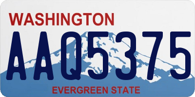 WA license plate AAQ5375