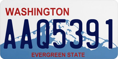 WA license plate AAQ5391