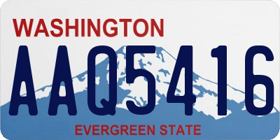 WA license plate AAQ5416