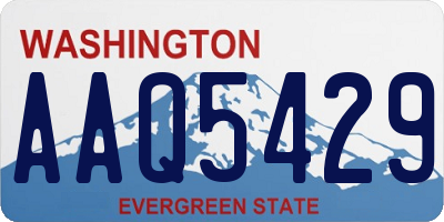 WA license plate AAQ5429