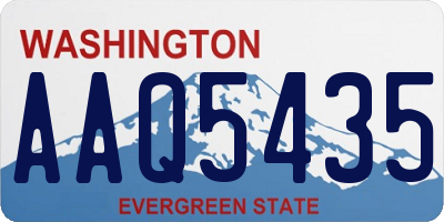 WA license plate AAQ5435
