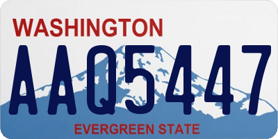 WA license plate AAQ5447
