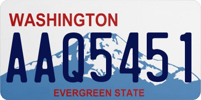 WA license plate AAQ5451