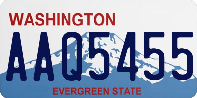 WA license plate AAQ5455