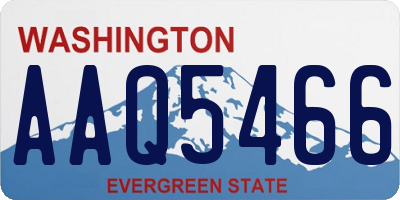 WA license plate AAQ5466