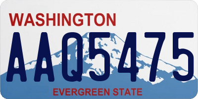 WA license plate AAQ5475