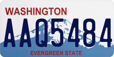WA license plate AAQ5484