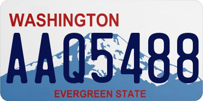WA license plate AAQ5488