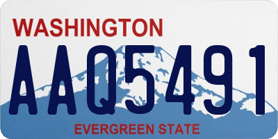WA license plate AAQ5491