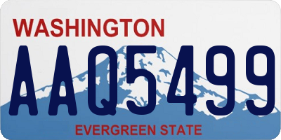 WA license plate AAQ5499