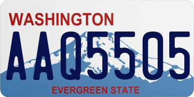 WA license plate AAQ5505