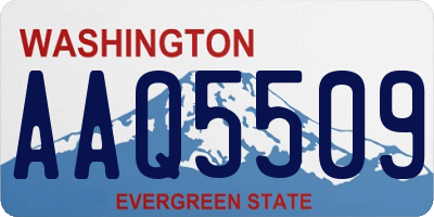 WA license plate AAQ5509
