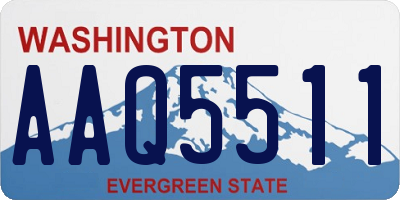 WA license plate AAQ5511