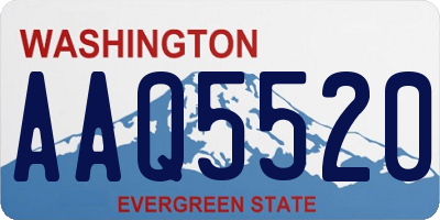 WA license plate AAQ5520