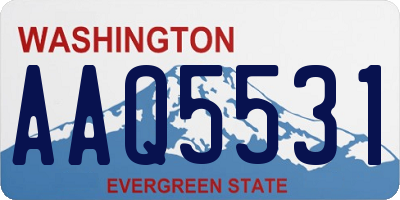 WA license plate AAQ5531