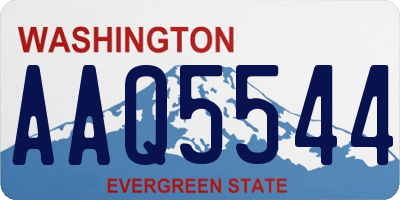WA license plate AAQ5544