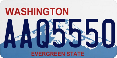 WA license plate AAQ5550