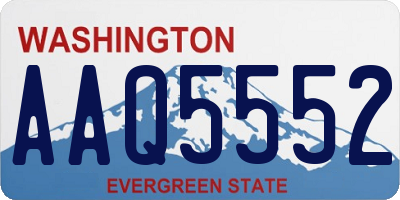 WA license plate AAQ5552