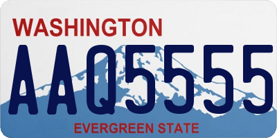 WA license plate AAQ5555
