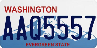WA license plate AAQ5557