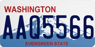 WA license plate AAQ5566