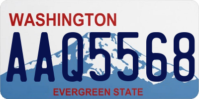 WA license plate AAQ5568