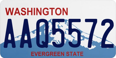 WA license plate AAQ5572
