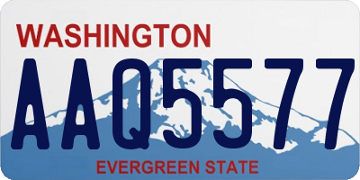 WA license plate AAQ5577