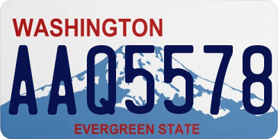 WA license plate AAQ5578