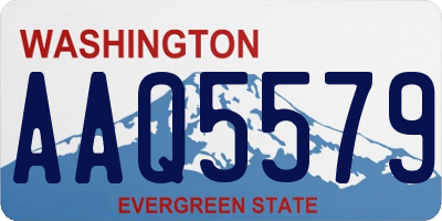 WA license plate AAQ5579