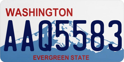 WA license plate AAQ5583