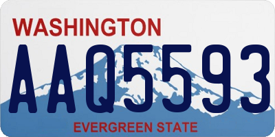 WA license plate AAQ5593