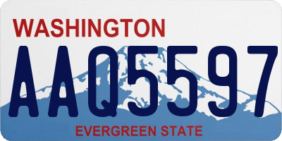 WA license plate AAQ5597