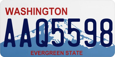 WA license plate AAQ5598