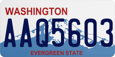 WA license plate AAQ5603