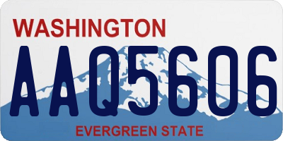 WA license plate AAQ5606