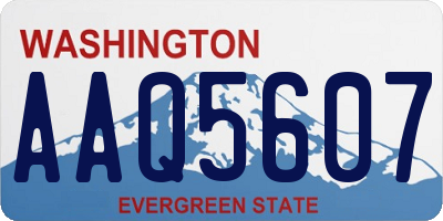 WA license plate AAQ5607