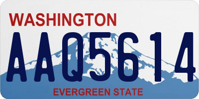 WA license plate AAQ5614
