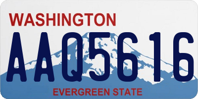 WA license plate AAQ5616