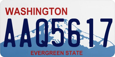 WA license plate AAQ5617