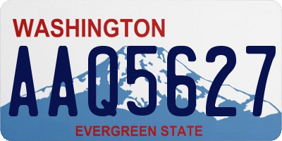WA license plate AAQ5627