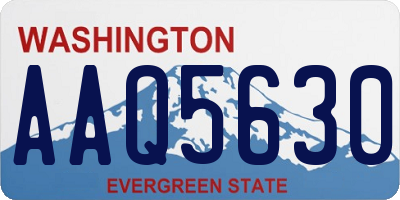 WA license plate AAQ5630