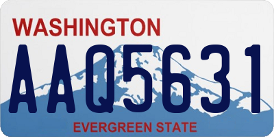 WA license plate AAQ5631
