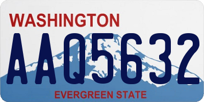WA license plate AAQ5632