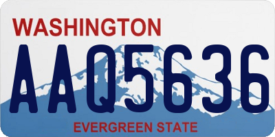 WA license plate AAQ5636