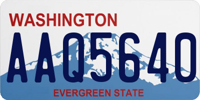WA license plate AAQ5640
