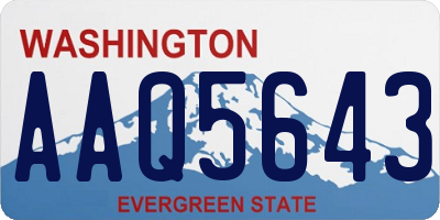 WA license plate AAQ5643