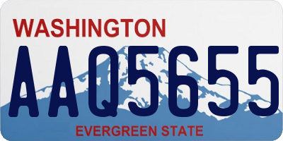 WA license plate AAQ5655