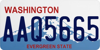 WA license plate AAQ5665