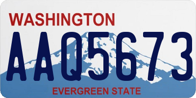 WA license plate AAQ5673